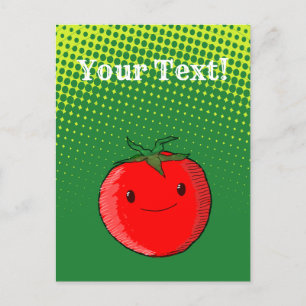 Cute Tecknad Tomato Teckning med vykort för överto