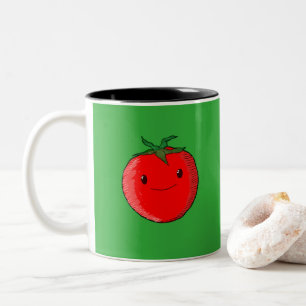 Cute Tecknad Tomato Två-Tonad Mugg
