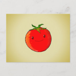 Cute Tecknad Tomato Vykort