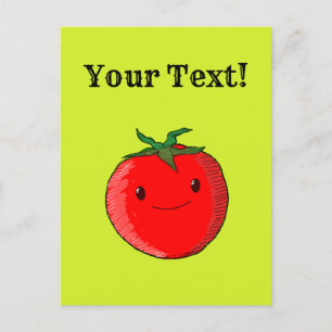 Cute Tecknad Tomato Vykort