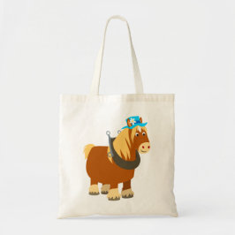 Cute Tecknad Trait Breton Horse Bag Tygkasse