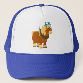 Cute Tecknad Trait Breton Horse Hat Keps