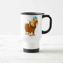 Cute Tecknad Trait Breton Horse Mugg