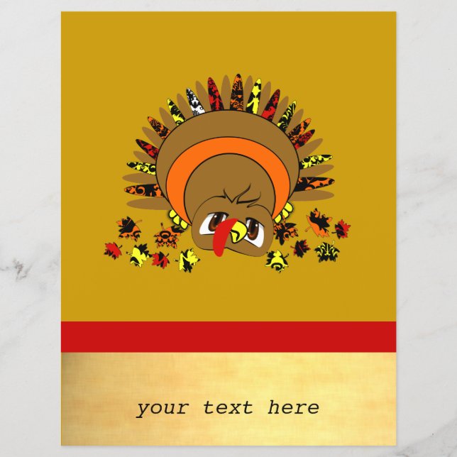 Cute Tecknad Turkey Business Flyer (Framsidan)