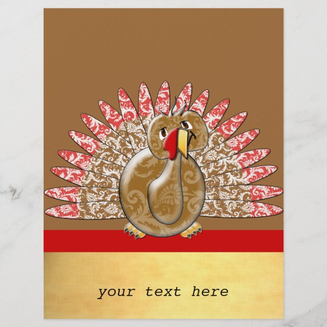 Cute Tecknad Turkey Business Flyer (Framsidan)