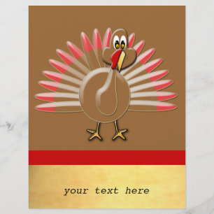 Cute Tecknad Turkey Business Flyer