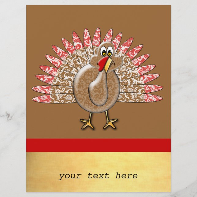 Cute Tecknad Turkey Business Flyer (Framsidan)