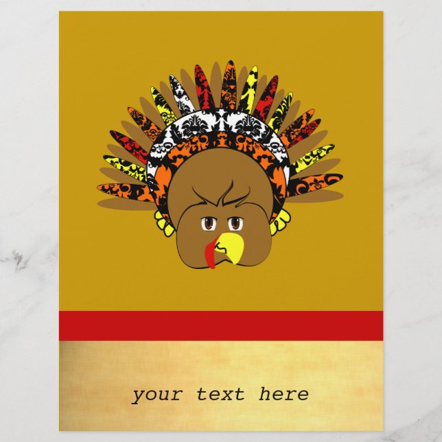 Cute Tecknad Turkey Business Flyer (Framsidan)