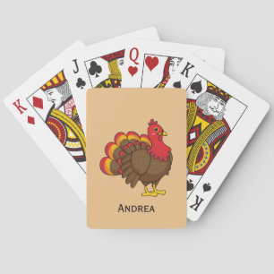 Cute Tecknad Turkiet Anpassa Casinokort