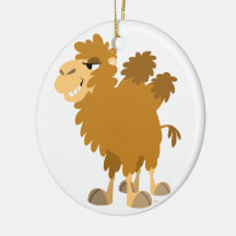 Cute-Tecknad, två-Humped Camel Ornament