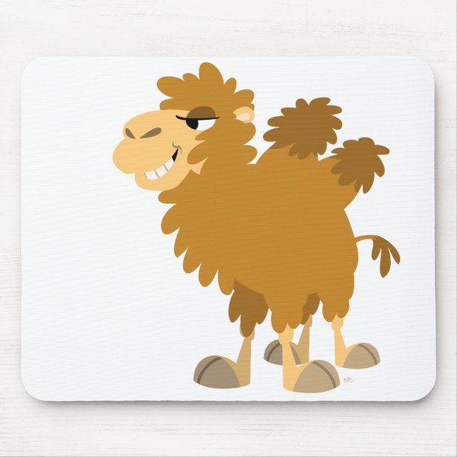Cute Tecknad Two-Humped Camel Mousepad Musmatta (Framsidan)