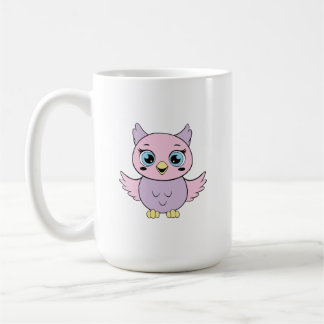 Cute tecknad uggla kaffemugg