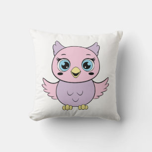 Cute tecknad uggla kudde