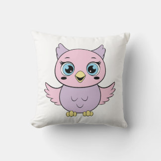 Cute tecknad uggla kudde
