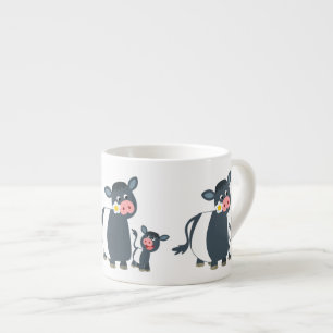 Cute Tecknad under Galloway Cow och Calf Espressomugg