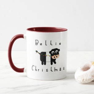 Cute Tecknad under jul Belad Galloway Cow Mugg