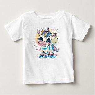 Cute Tecknad Unicorn Baby & Småbarn T-Shirt Design