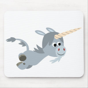 Cute Tecknad Unicorn i en snabb Mousepad Musmatta