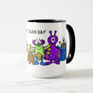 Cute Tecknad Utomjordingar Mugg