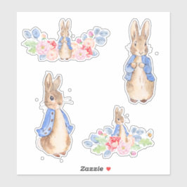 Cute Tecknad Vintage Påskhare Rabbit Stickers Klistermärken