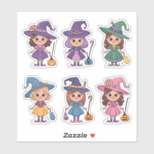 Cute Tecknad-vitsar med Candy Sticker Lakan Klistermärken