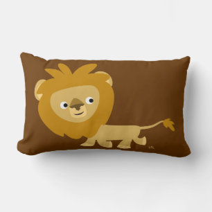 Cute Tecknad Walking Lejon Pillow Lumbarkudde