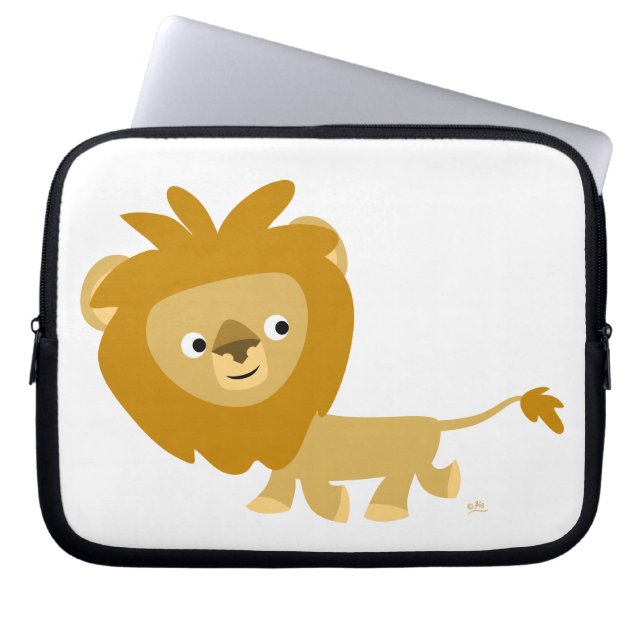 Cute Tecknad Walking Lejona Laptop sleeve (Framsidan)