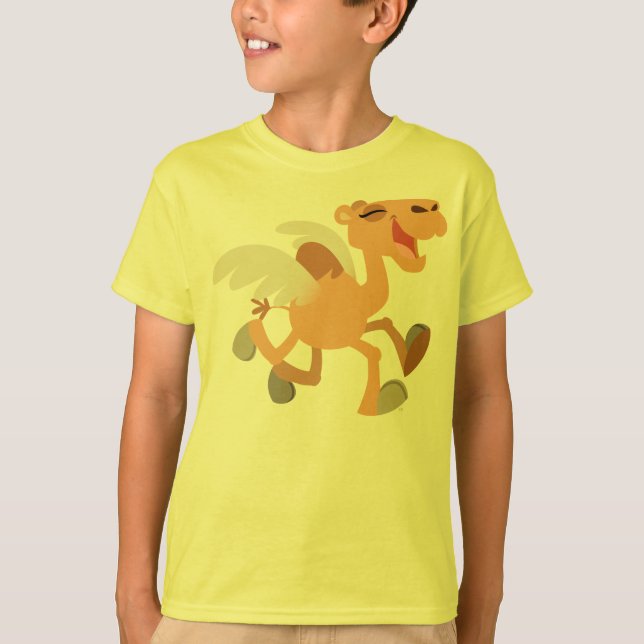 Cute Tecknad Winged-Camel Children T-Shirt (Framsida)