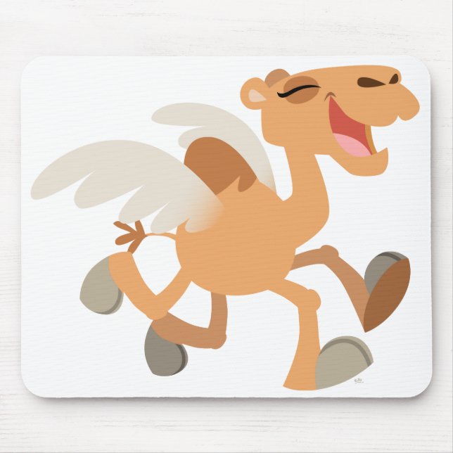 Cute Tecknad Winged-Camel Mousepad Musmatta (Framsidan)