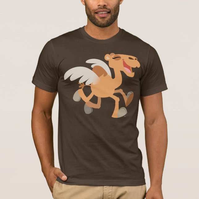 Cute Tecknad Winged-Camel T-Shirt (Framsida)
