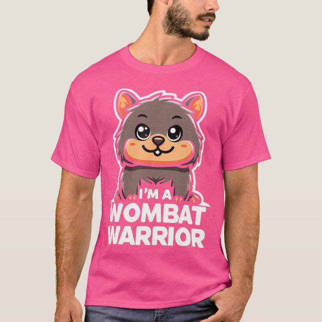 Cute Tecknad Wombat Älskare Funny Wombat Australia T Shirt (Framsida)