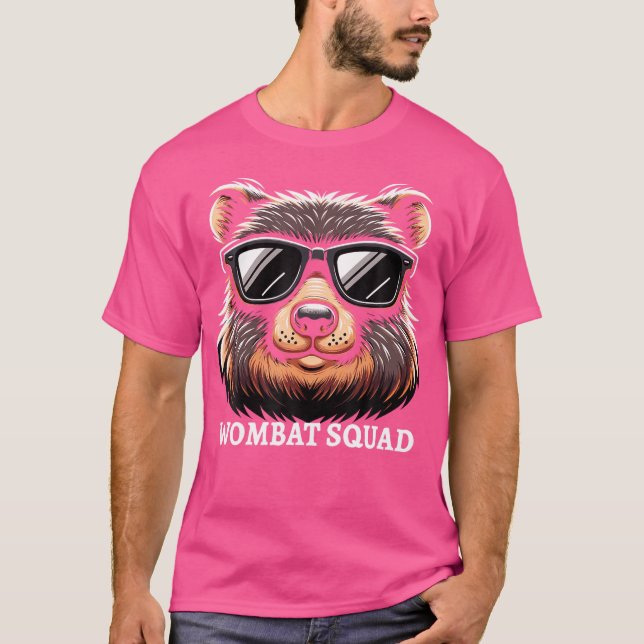 Cute Tecknad Wombat Älskare Funny Wombat Australia T Shirt (Framsida)