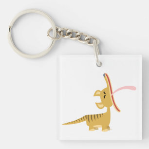 Cute Tecknad Yawning Thylacine Acrylic Magnet