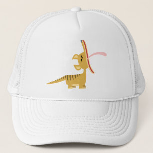 Cute Tecknad Yawning Thylacine Hat Keps