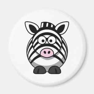 Cute Tecknad Zebra-mall Magnet