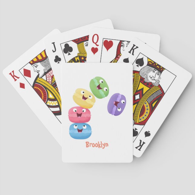 Cute-tecknaden för lustiga makaroner casinokort (Baksidan)