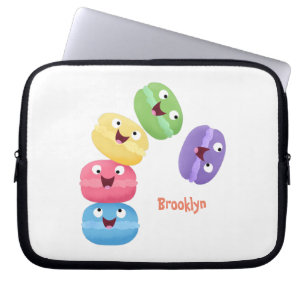 Cute-tecknaden för lustiga makaroner laptop fodral