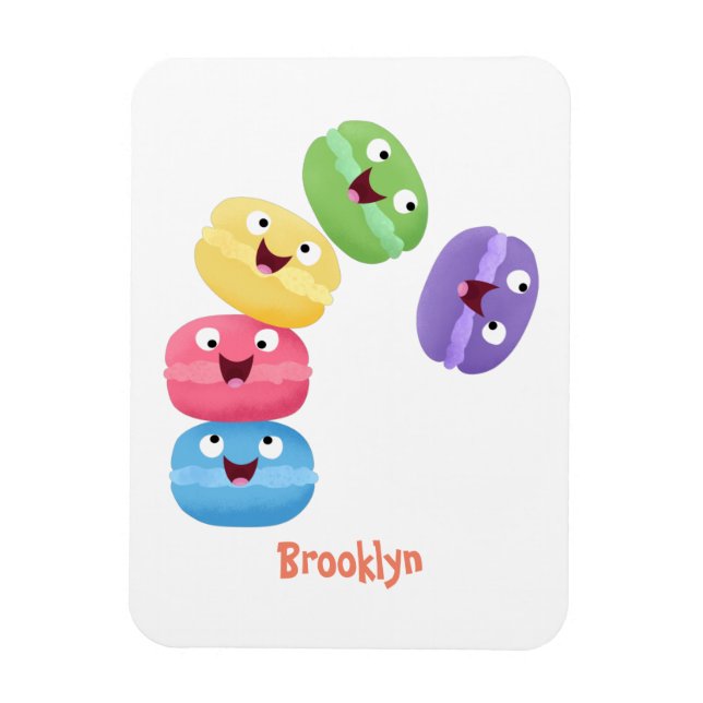 Cute-tecknaden för lustiga makaroner magnet (Vertikal)