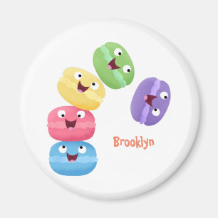 Cute-tecknaden för lustiga makaroner magnet