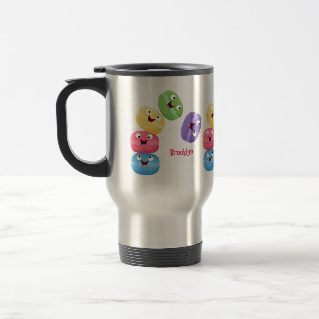 Cute-tecknaden för lustiga makaroner resemugg (Vänster)