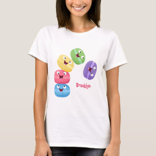 Cute-tecknaden för lustiga makaroner t shirt