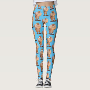 Cute-tecknaden för stora kindkinkor leggings
