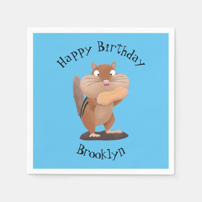 Cute-tecknaden för stora kindkinkor pappersservett (Framsidan)