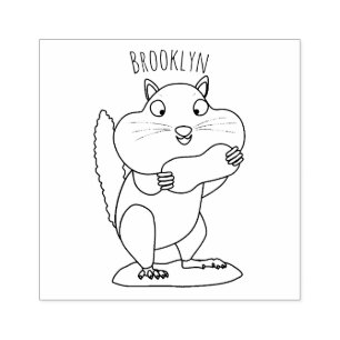 Cute-tecknaden för stora kindkinkor stämpel