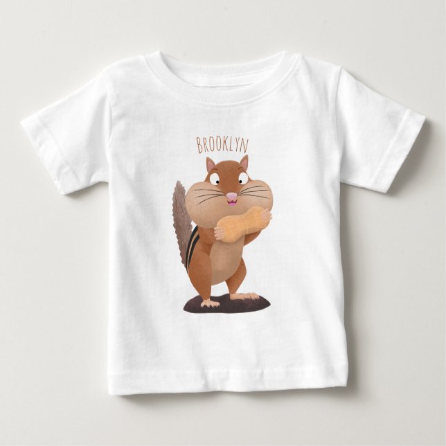 Cute-tecknaden för stora kindkinkor t shirt (Framsida)