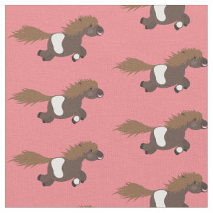 Cute-tecknaden Shetland pony Tyg