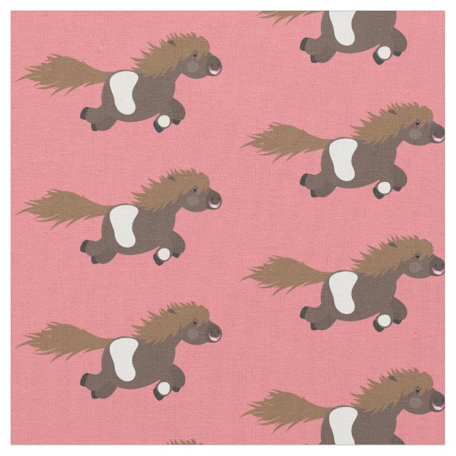 Cute-tecknaden Shetland pony Tyg (Närbild)