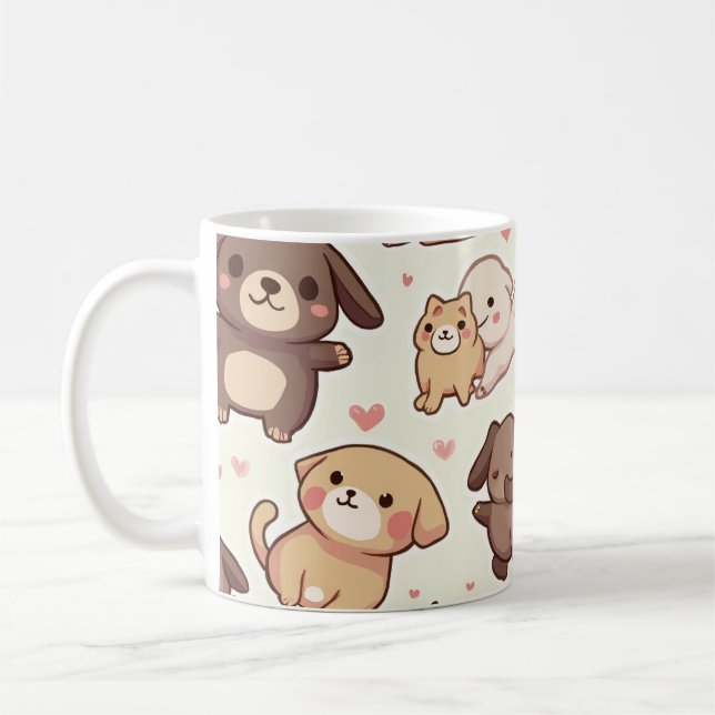 Cute-tecknet mugg kopp (Vänster)