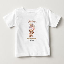 Cute Teddy Bear 1st Birthday | Sweet Bear T Shirt