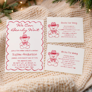 Cute Teddy Bear Baby Shower Books for Baby Tilläggskort